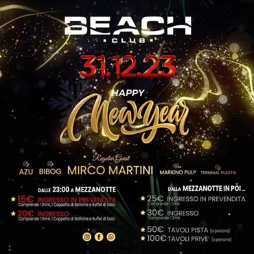 Capodanno Forte dei Marmi Beach Club Versilia 2024